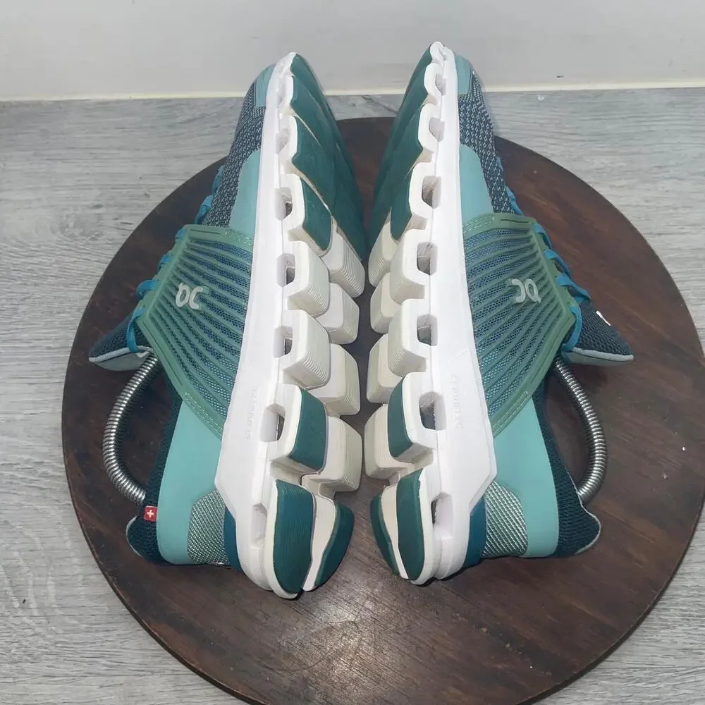 ON Women's Cloudswift Running Sneakers Shoes Teal/Storm Comfort Size 9 *Flaws*